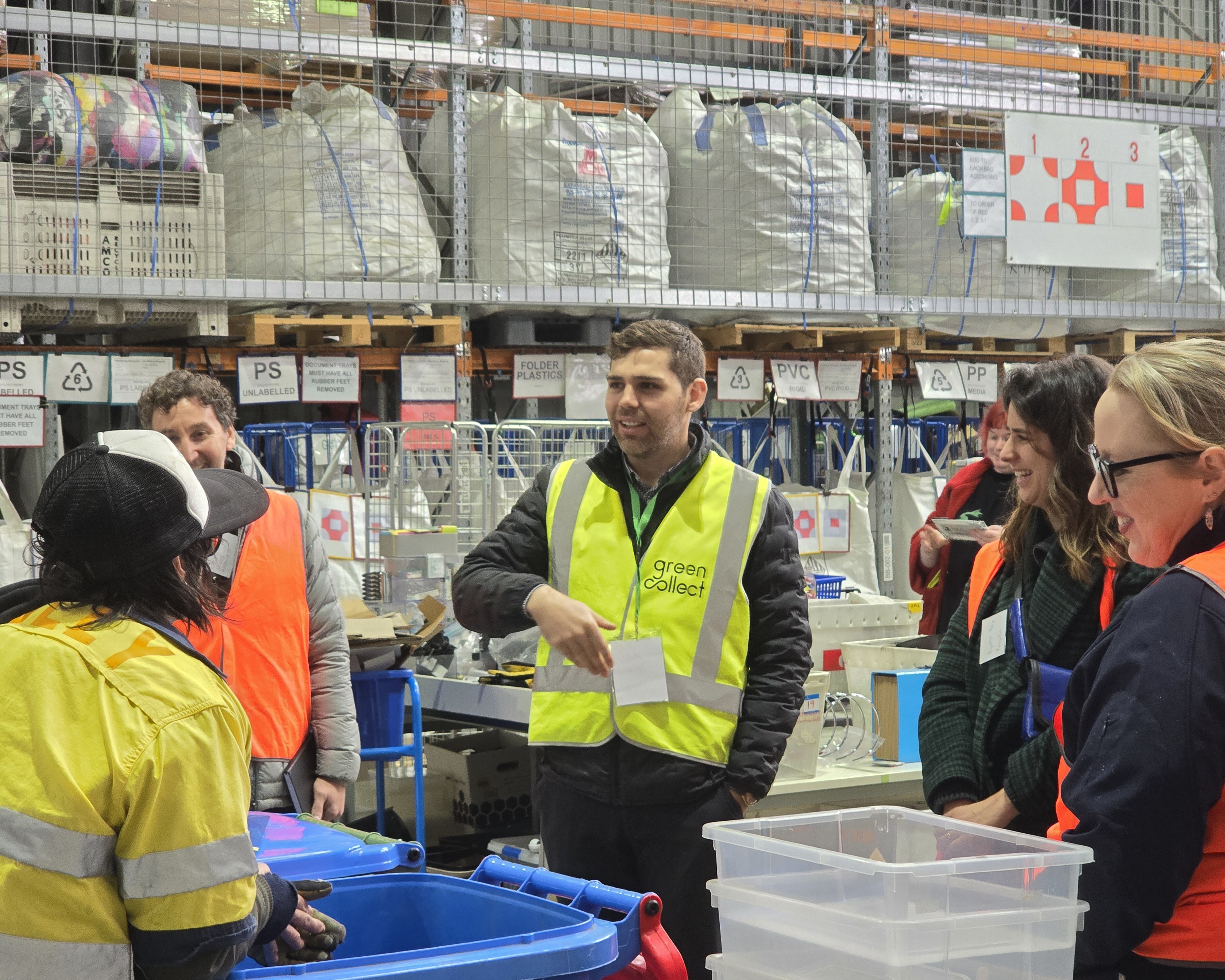 CCP pilot participants learning from Green Collect staff
