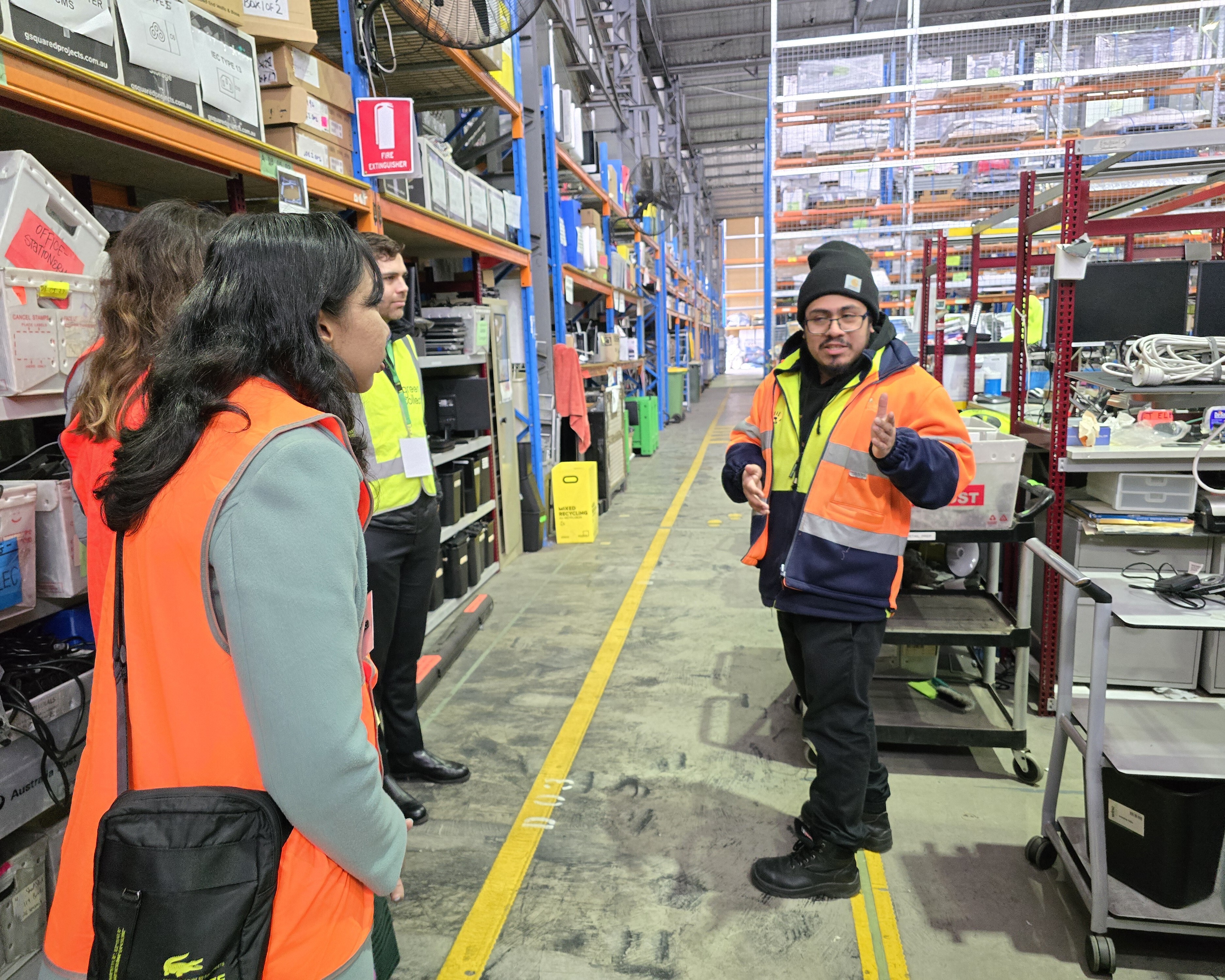 CCP pilot participants visiting Green Collect at the beginning of the program