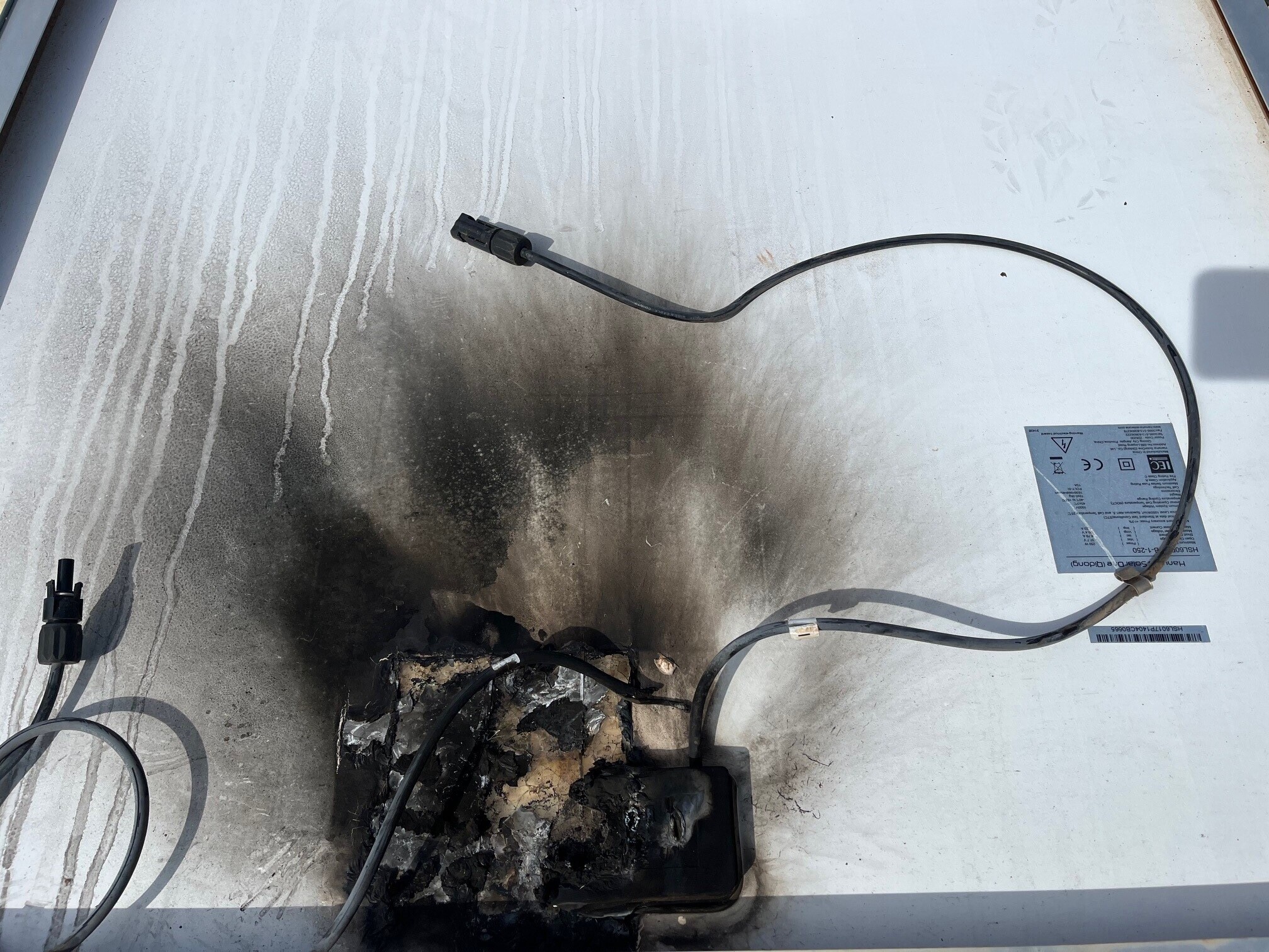 Faulty solar panels