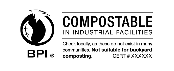 Industrially compostable BPI symbol